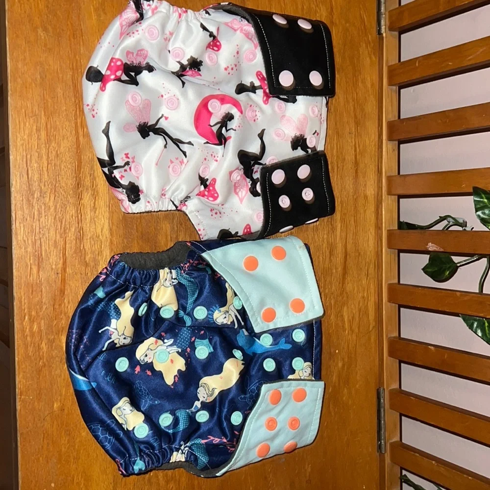 20%OFF + 4.99 shipping Kiss-a-bum cloth diapers mermaids 🧜‍♀️ and fairies 🧚🏼‍♀️